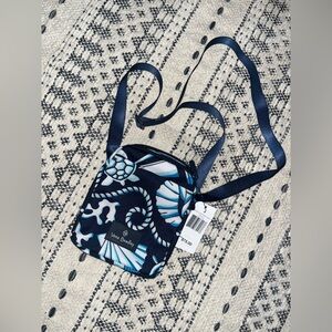 Vera Bradley Lighten Up RFID Mini Hipster Crossbody Bag, Shore Enough